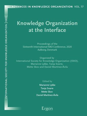 cover image of Knowledge Organization at the Interface
